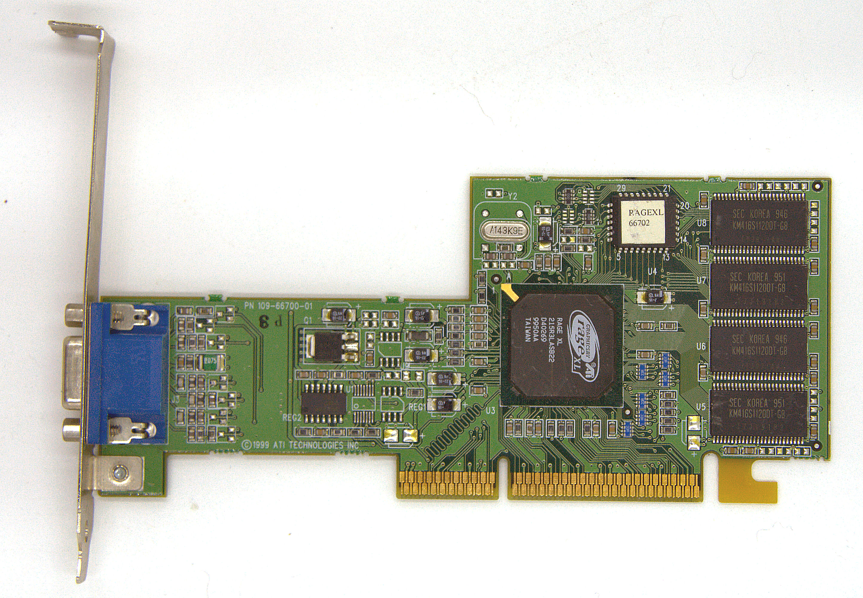 ATI XPERT98 Rage XL AGP 8M video card (109-66700-01)