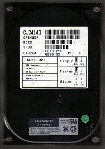Conner CFS420A - 420MB