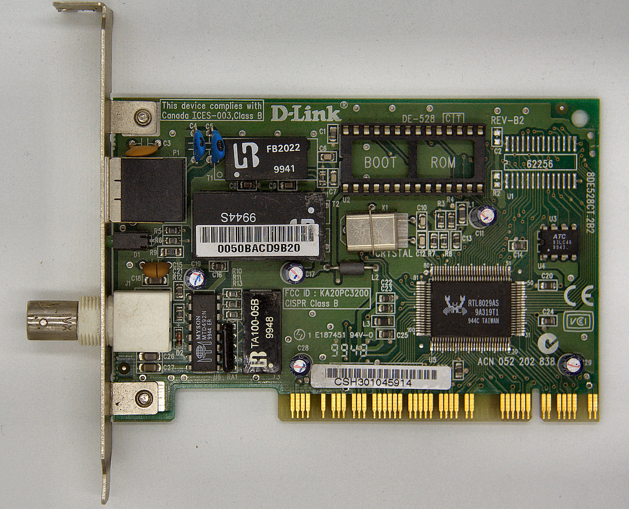 D-Link DE-528CTR PCI Ethernet adapter (DE528CT/R)