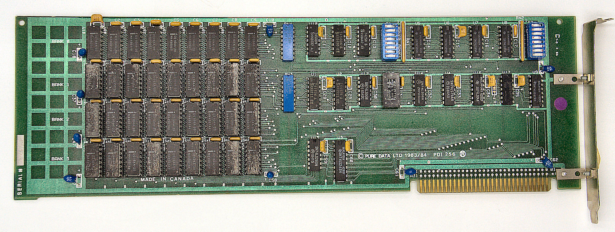 Pure Data PDI-256 8-bit ISA Memory card