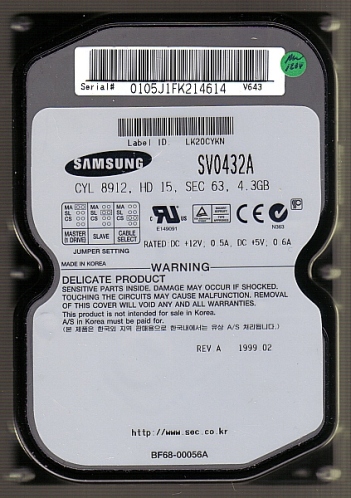 Samsung SV0432A - 4.3GB