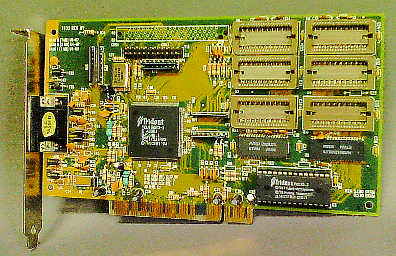 Trident TGUI9680-1 Based 1 MB PCI Video Card