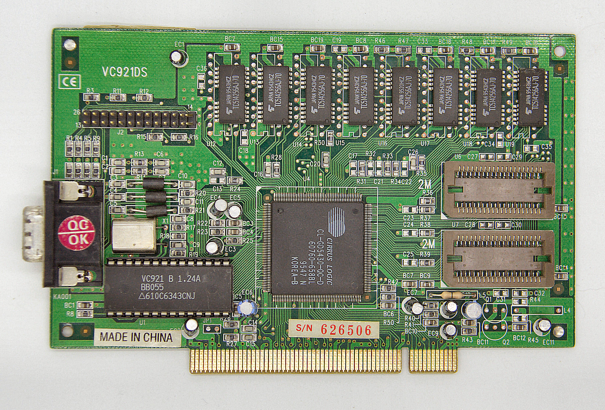 UNK Cirrus Logic PCI video card (VC921DS)