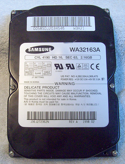 Samsung WA32163A - 2.1GB