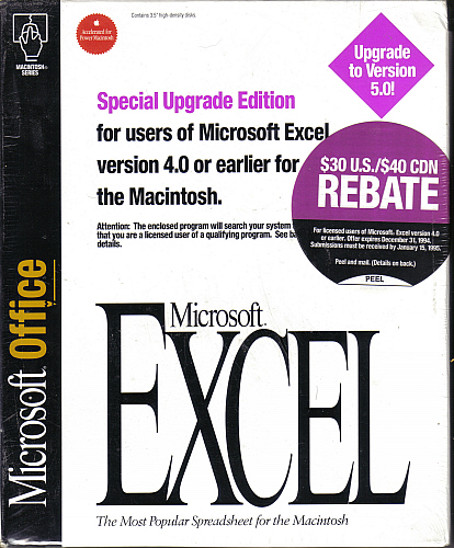 Excel for Mac 5.0 Upgrade