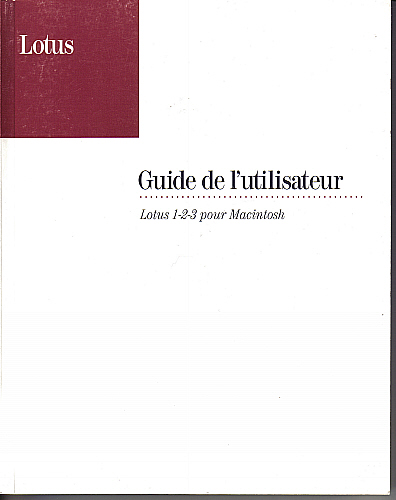 Lotus 123 for Mac Manuals (French)