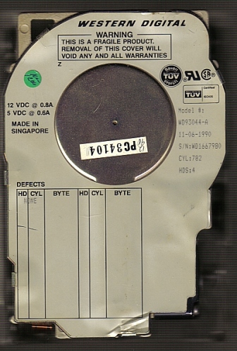Western Digital WD93044A - 40MB